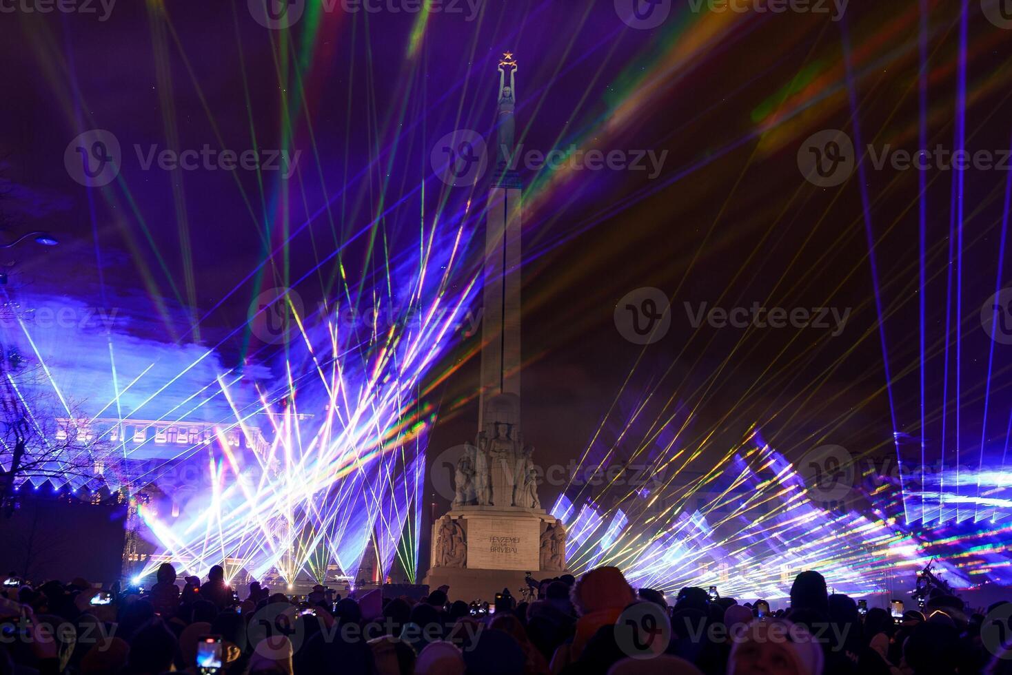 Lively Independence Day Festivities at the Freedom Monument in Riga. photo