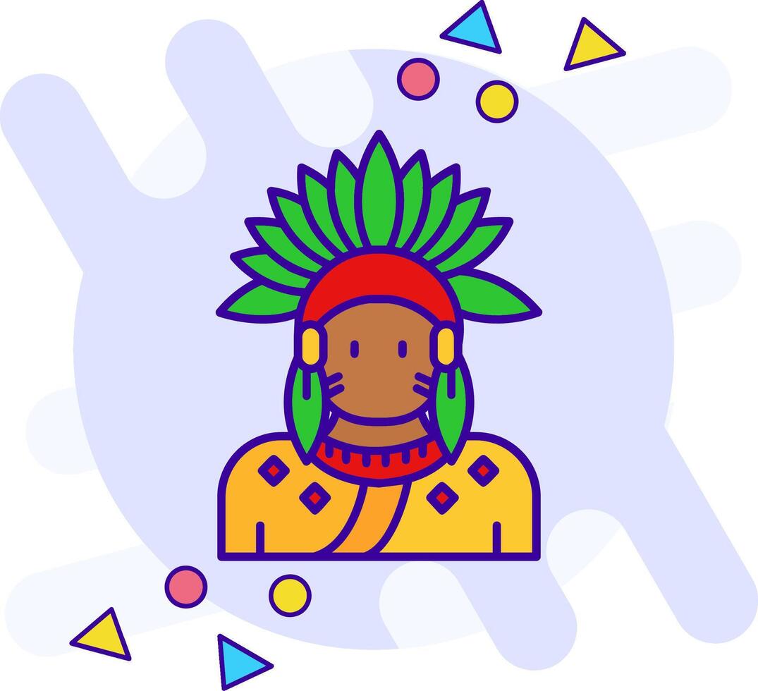 indio estilo libre icono vector