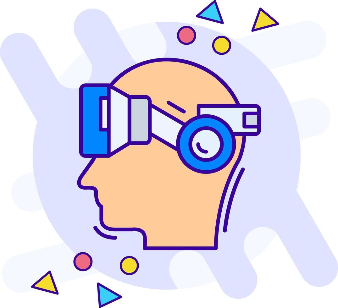 Vr glasses freestyle Icon vector
