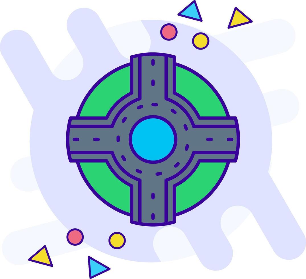 Roundabout freestyle Icon vector