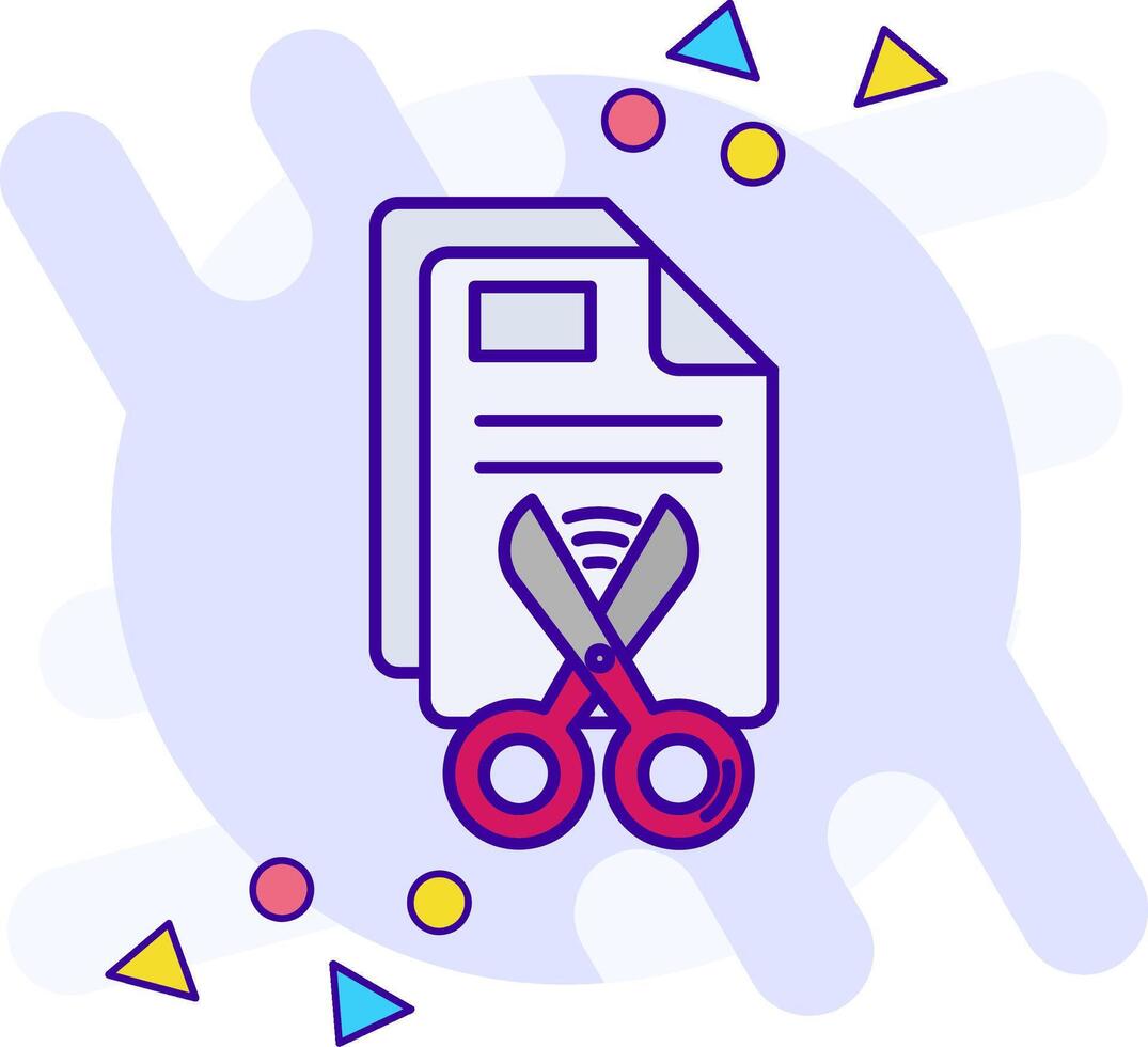 Cut freestyle Icon vector