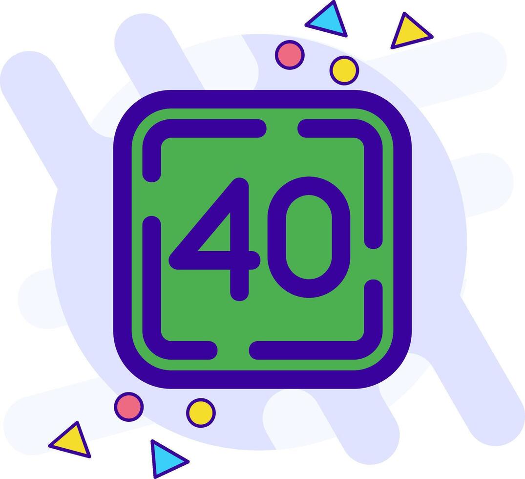 Forty freestyle Icon vector