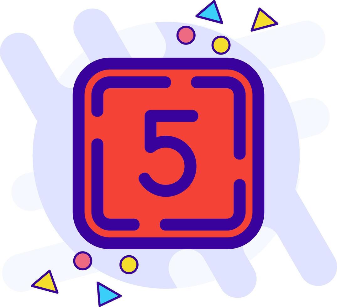 Five freestyle Icon vector