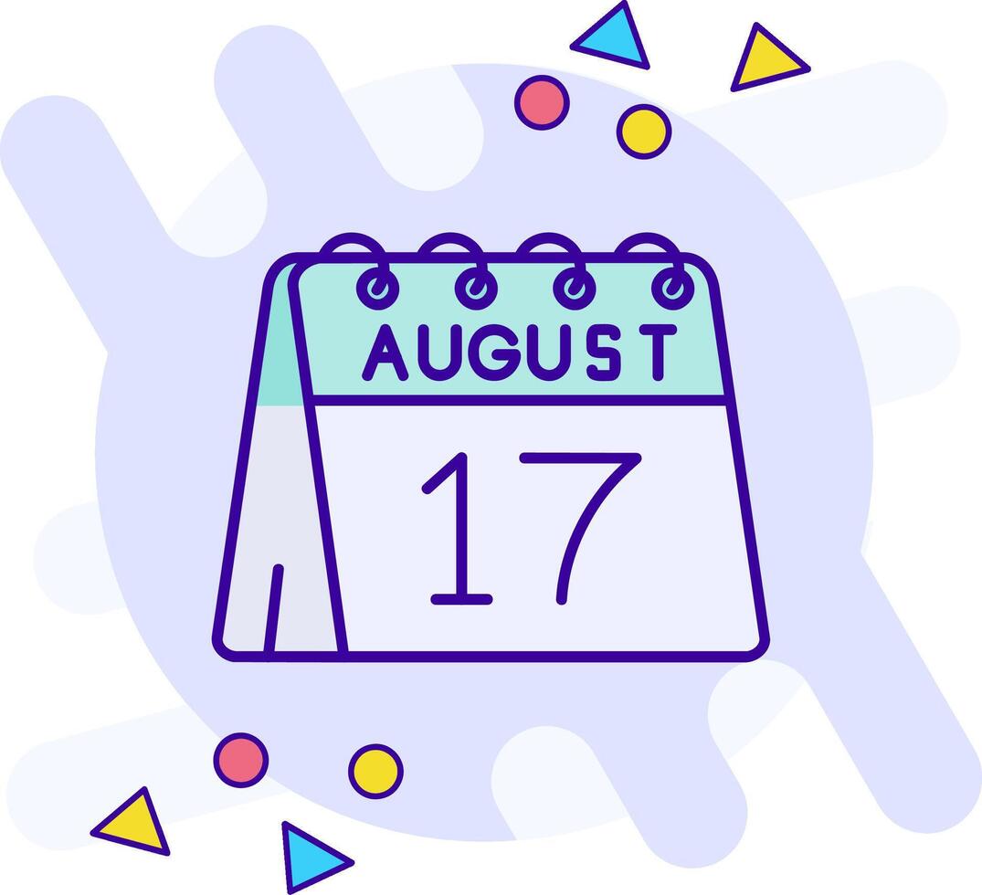 17th of August freestyle Icon vector