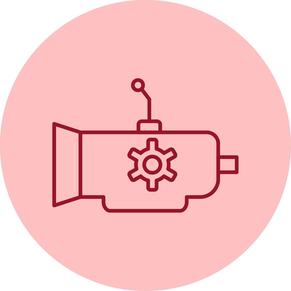 Gearbox Line Circle Multicolor Icon vector