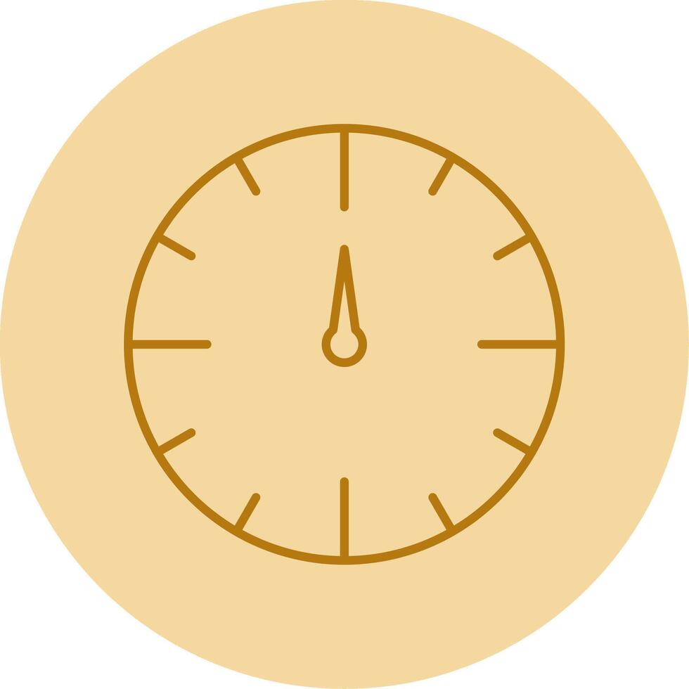 reloj línea circulo multicolor icono vector