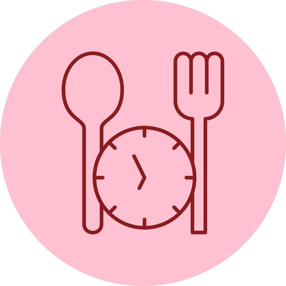 Fasting Line Circle Multicolor Icon vector