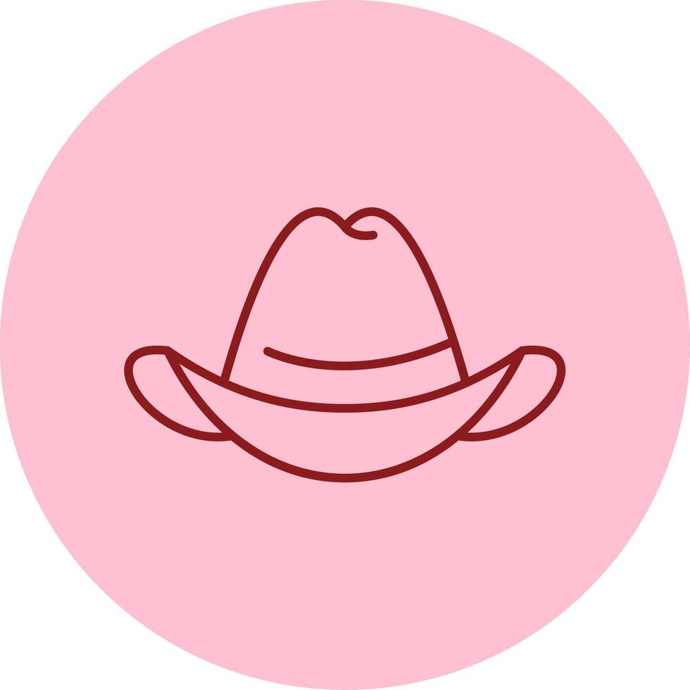 Hat Line Circle Multicolor Icon vector