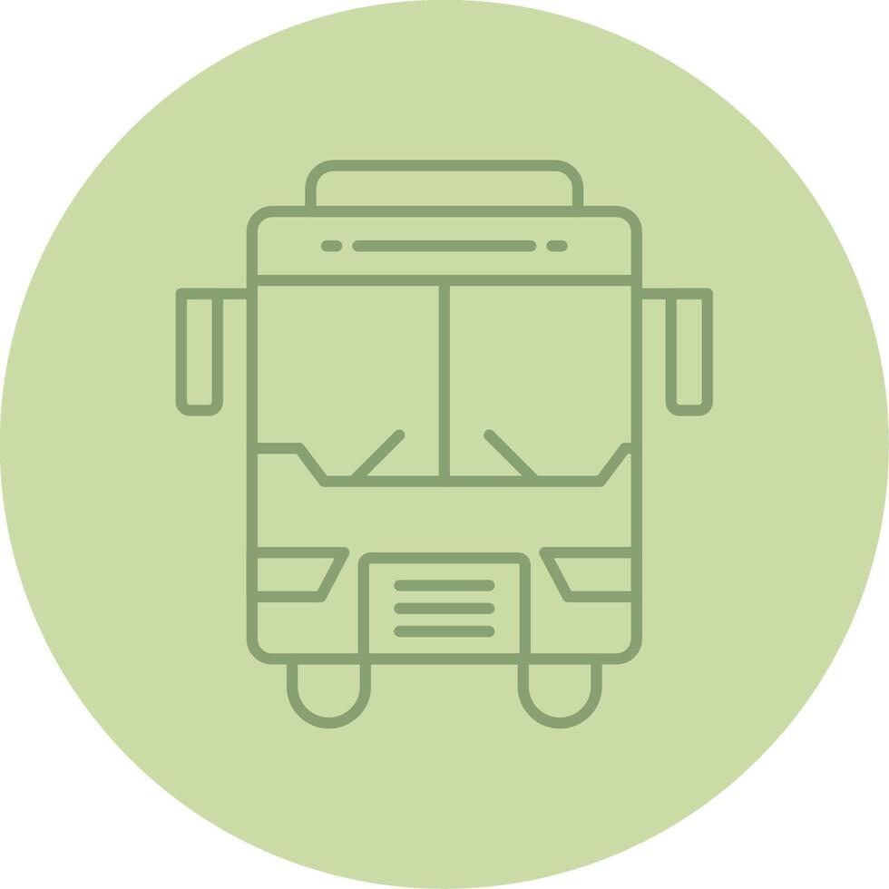 Bus Line Circle Multicolor Icon vector