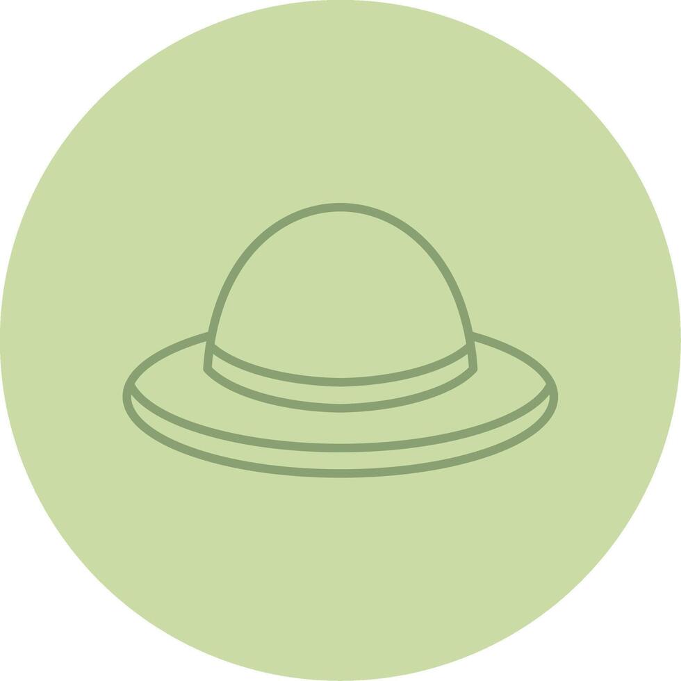 Hat Line Circle Multicolor Icon vector