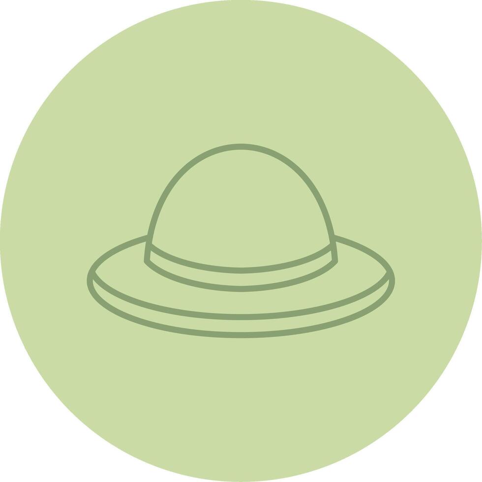 Hat Line Circle Multicolor Icon vector