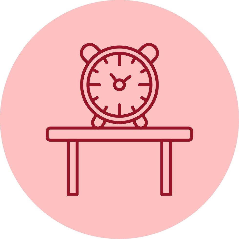 Table Watch Line Circle Multicolor Icon vector