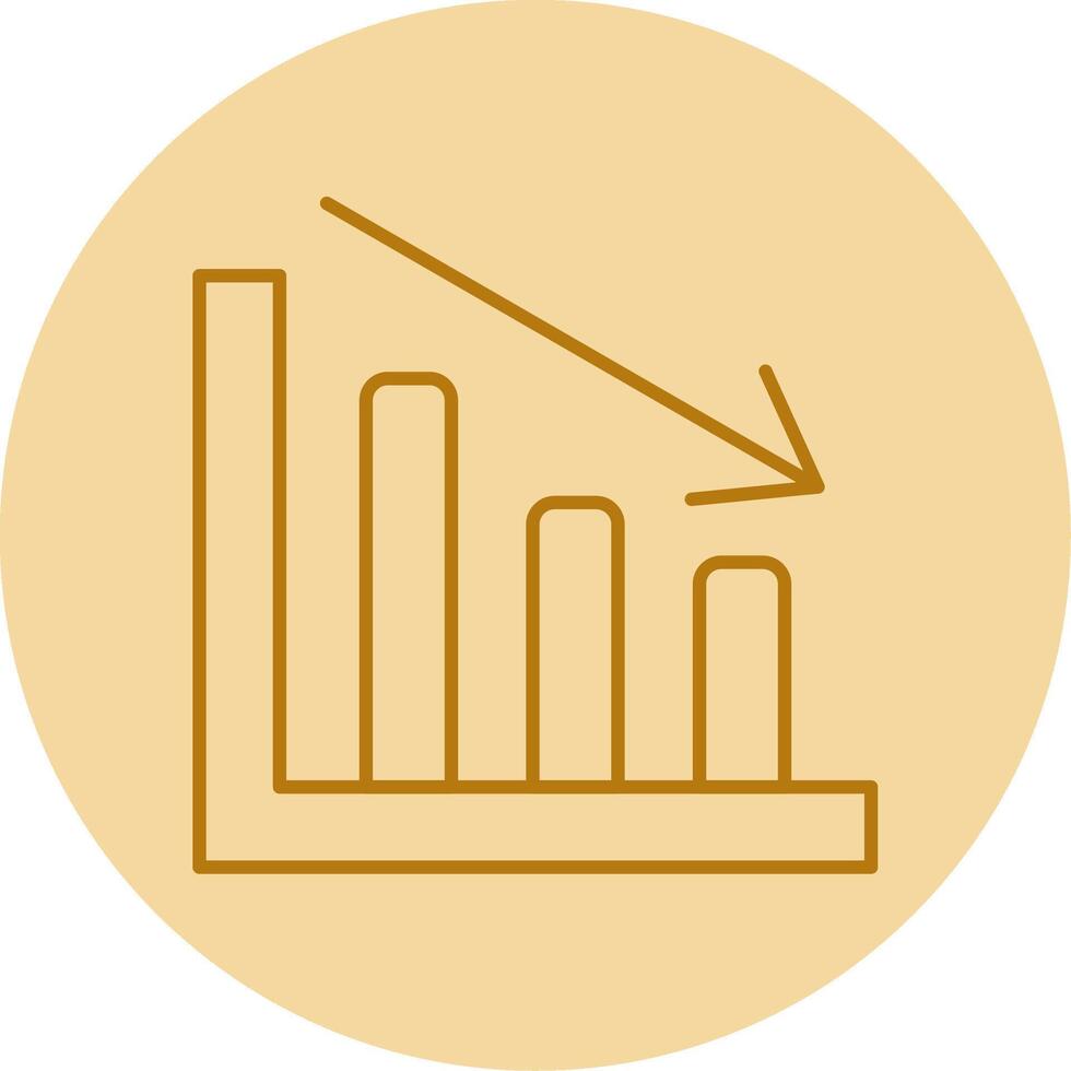 Line chart Line Circle Multicolor Icon vector