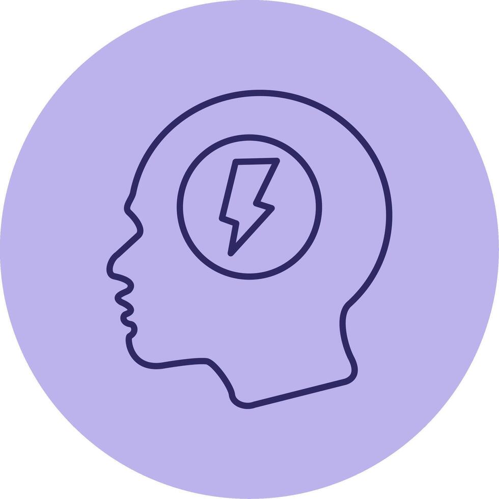 Mental Line Circle Multicolor Icon vector