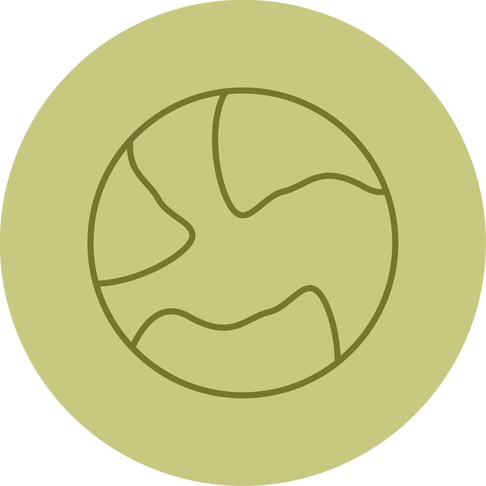 Earth Line Circle Multicolor Icon vector
