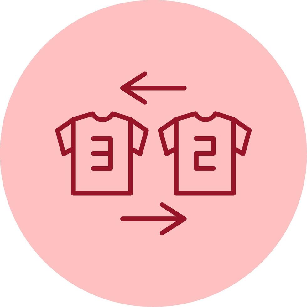 Substitution Line Circle Multicolor Icon vector