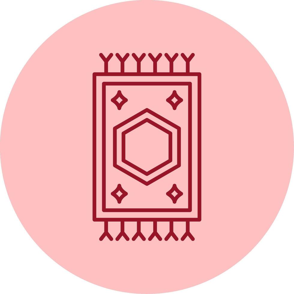 Carpet Line Circle Multicolor Icon vector