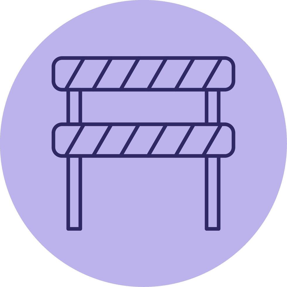 Road Block Line Circle Multicolor Icon vector