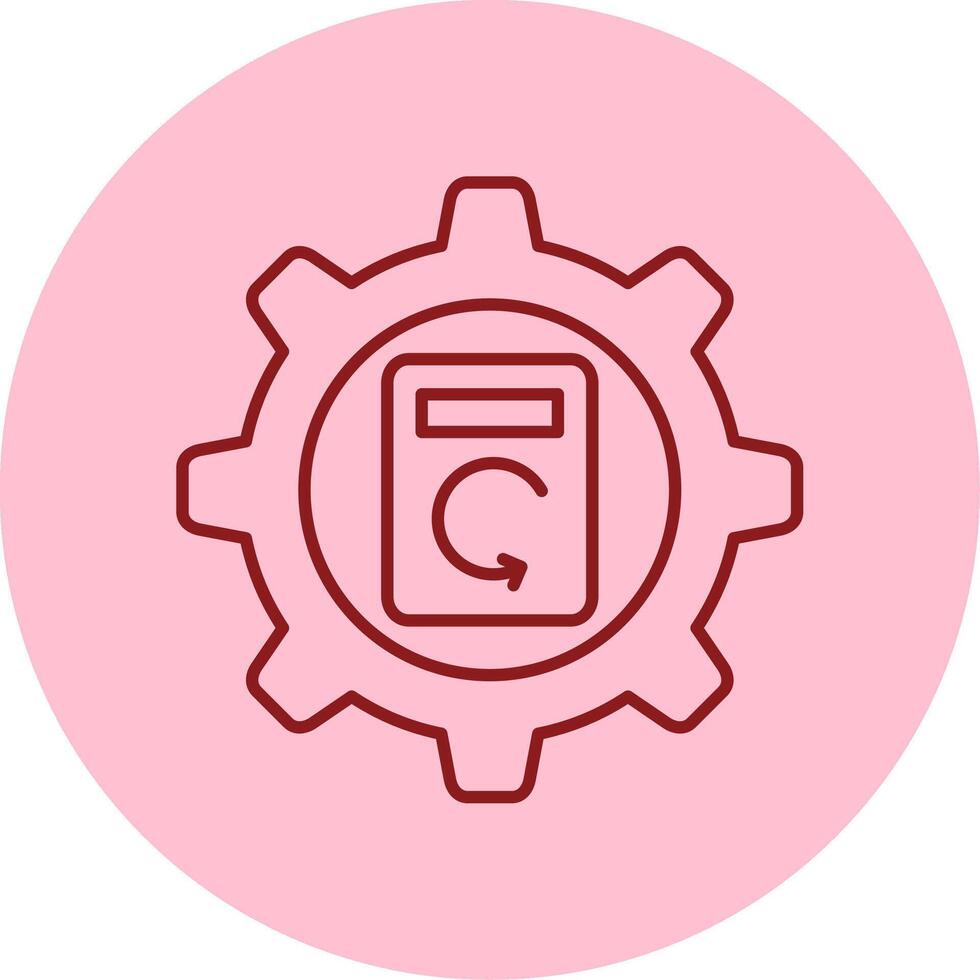 Process Data Line Circle Multicolor Icon vector