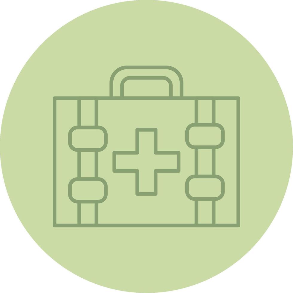 First Aid Kit Line Circle Multicolor Icon vector