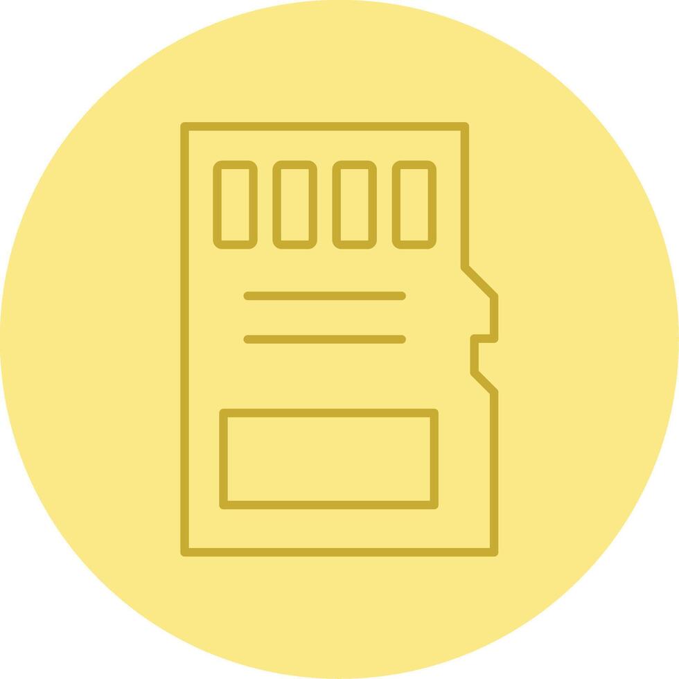 Sd Card Line Circle Multicolor Icon vector