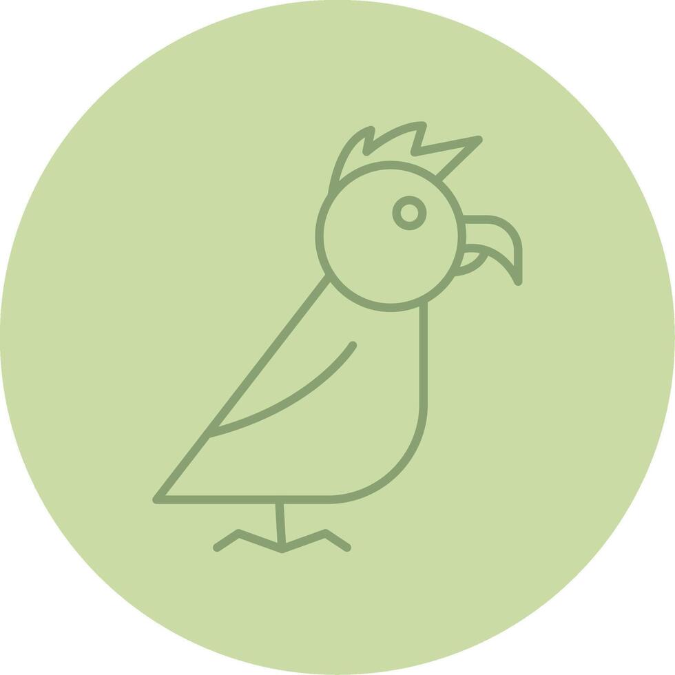 Parrot Line Circle Multicolor Icon vector