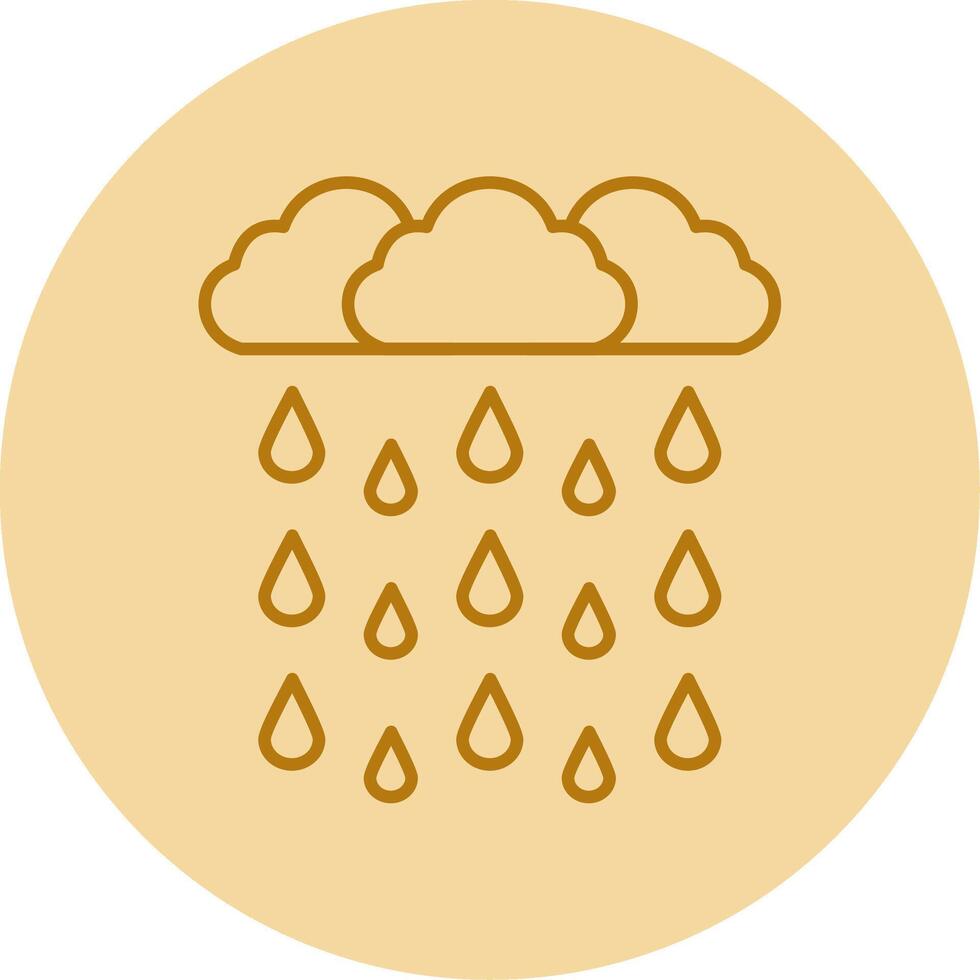 Heavy Rain Line Circle Multicolor Icon vector