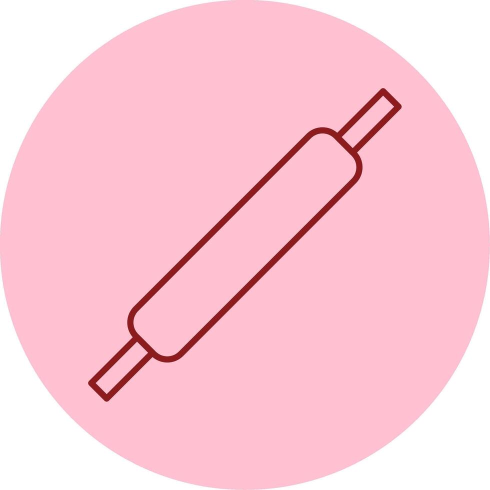 Rolling Pins Line Circle Multicolor Icon vector