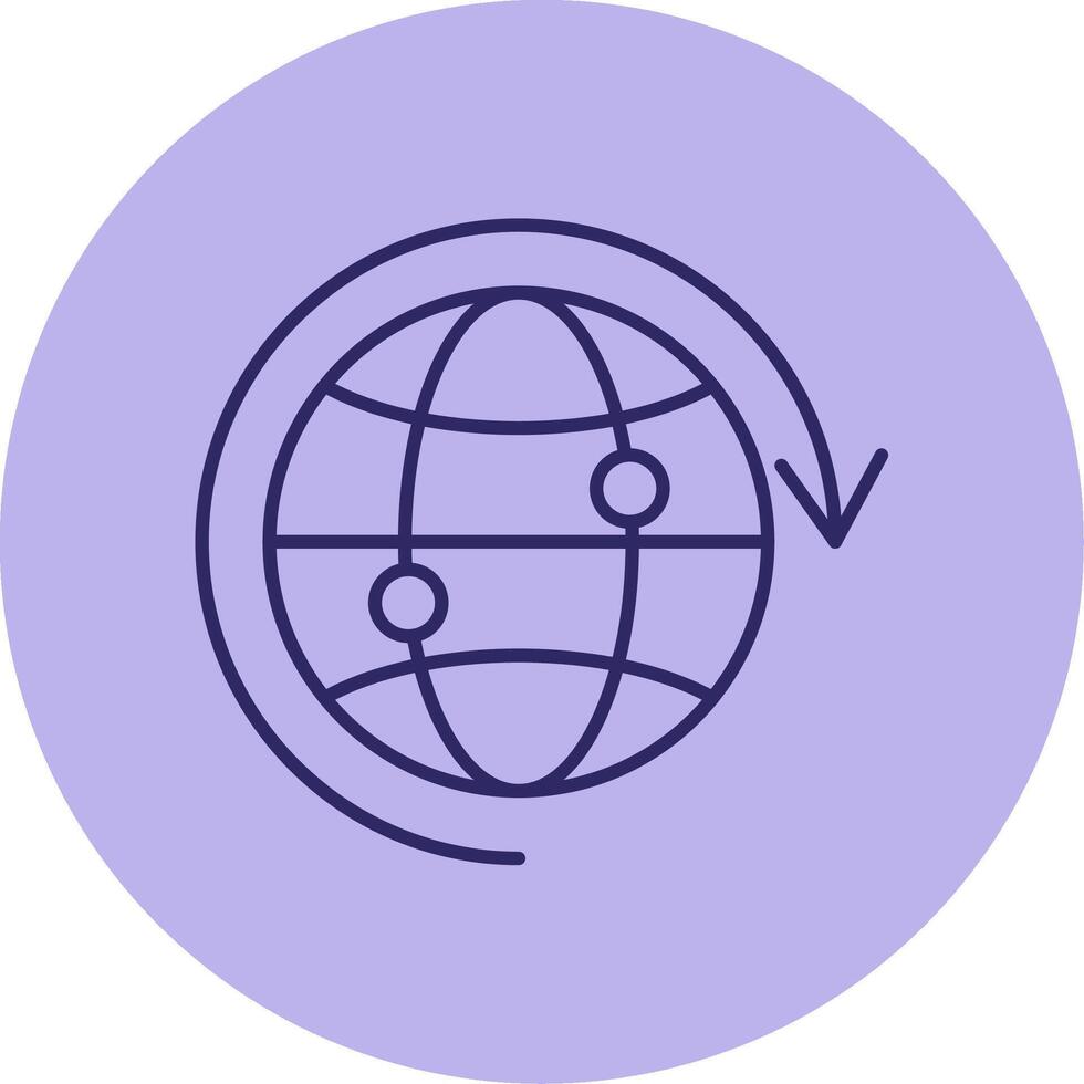 Internet Line Circle Multicolor Icon vector