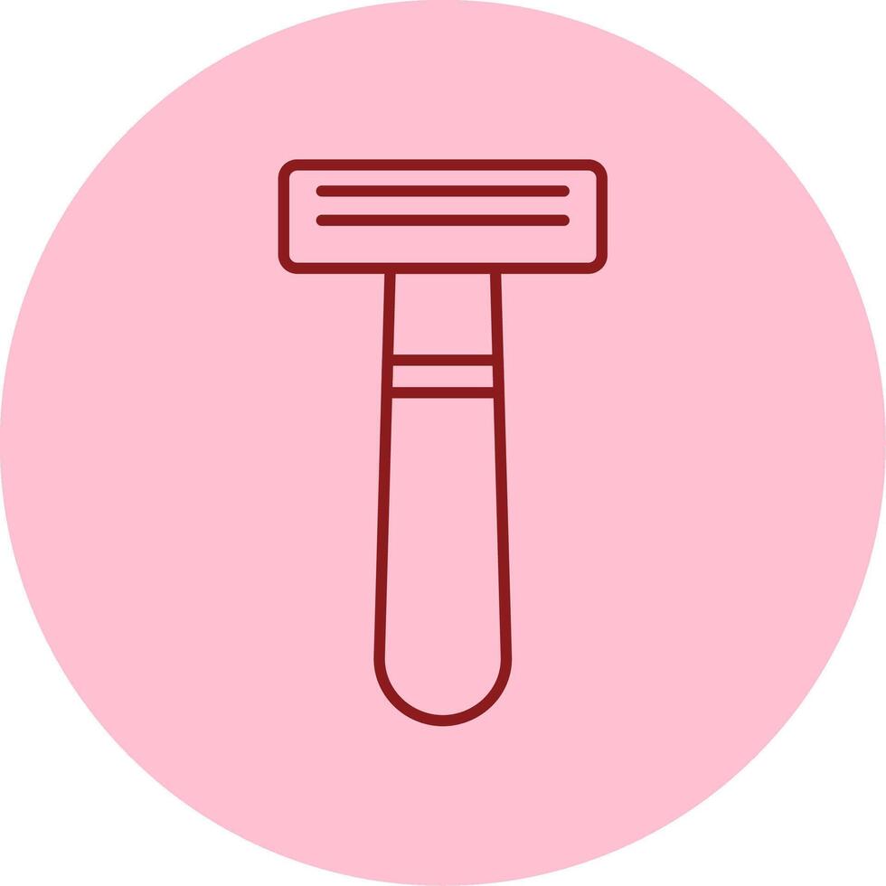 Shaving Razor Line Circle Multicolor Icon vector