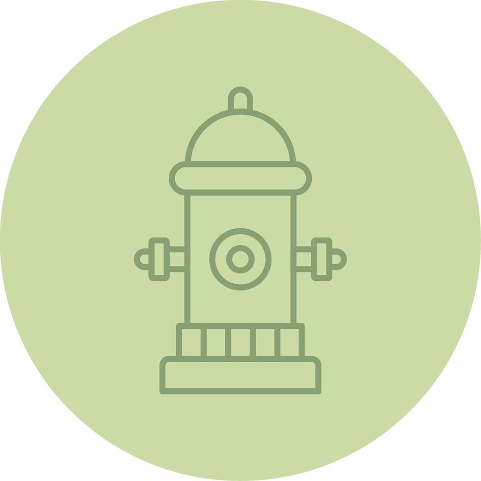 Fire Hydrant Line Circle Multicolor Icon vector