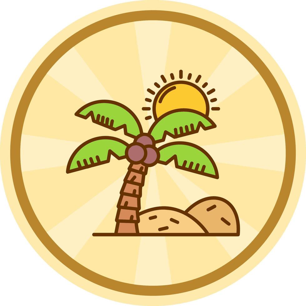 Oasis Comic circle Icon vector