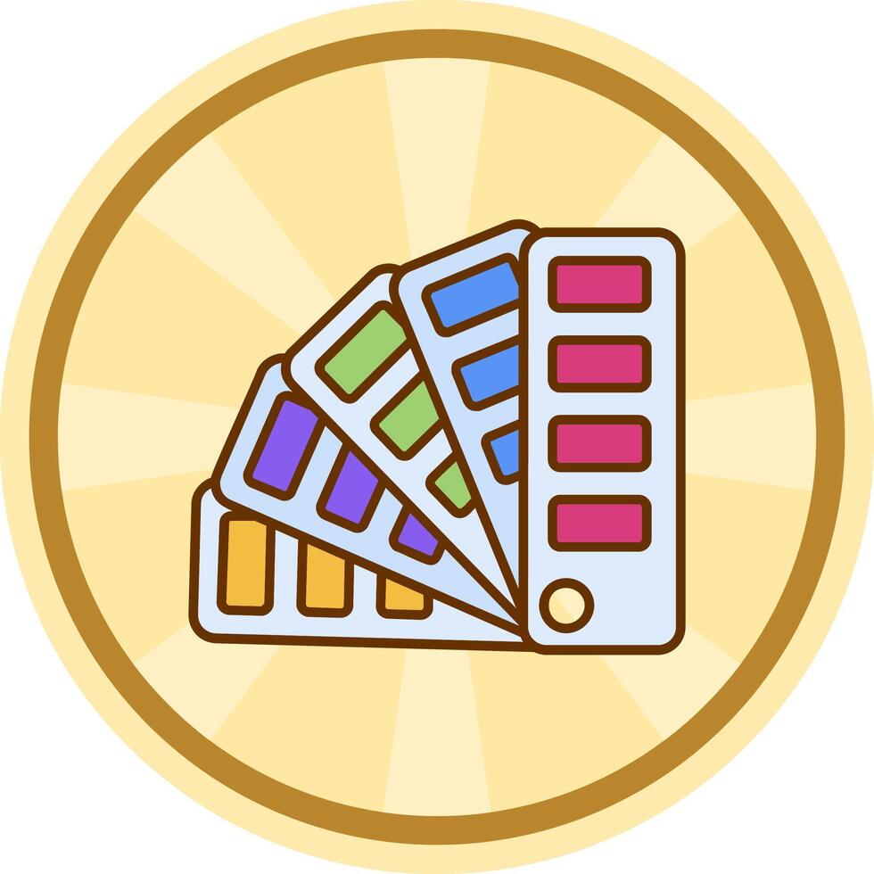 Color sample Comic circle Icon vector