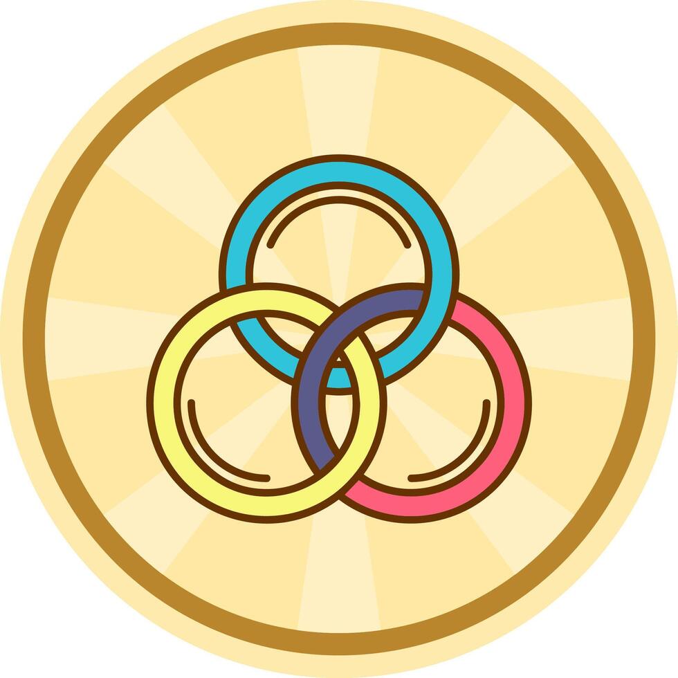 Cmyk Comic circle Icon vector