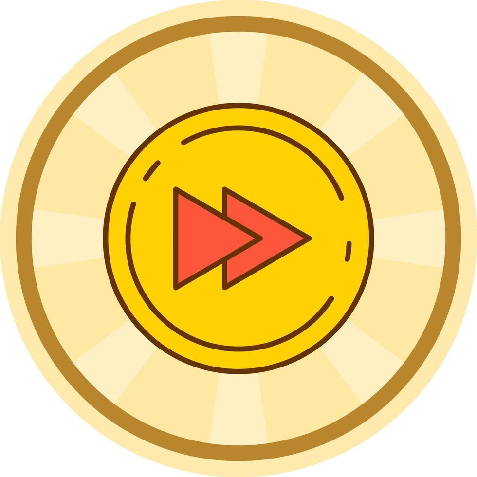 Backward Comic circle Icon vector