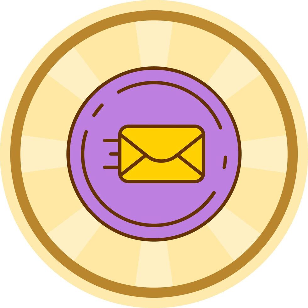 Send Comic circle Icon vector