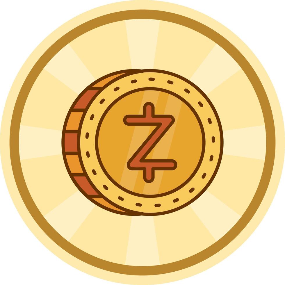 Zcash Comic circle Icon vector