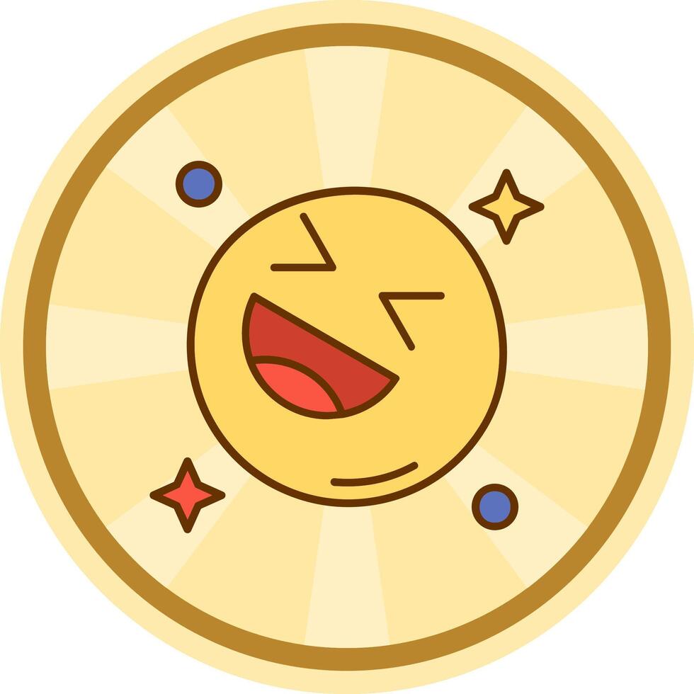 Laugh Comic circle Icon vector