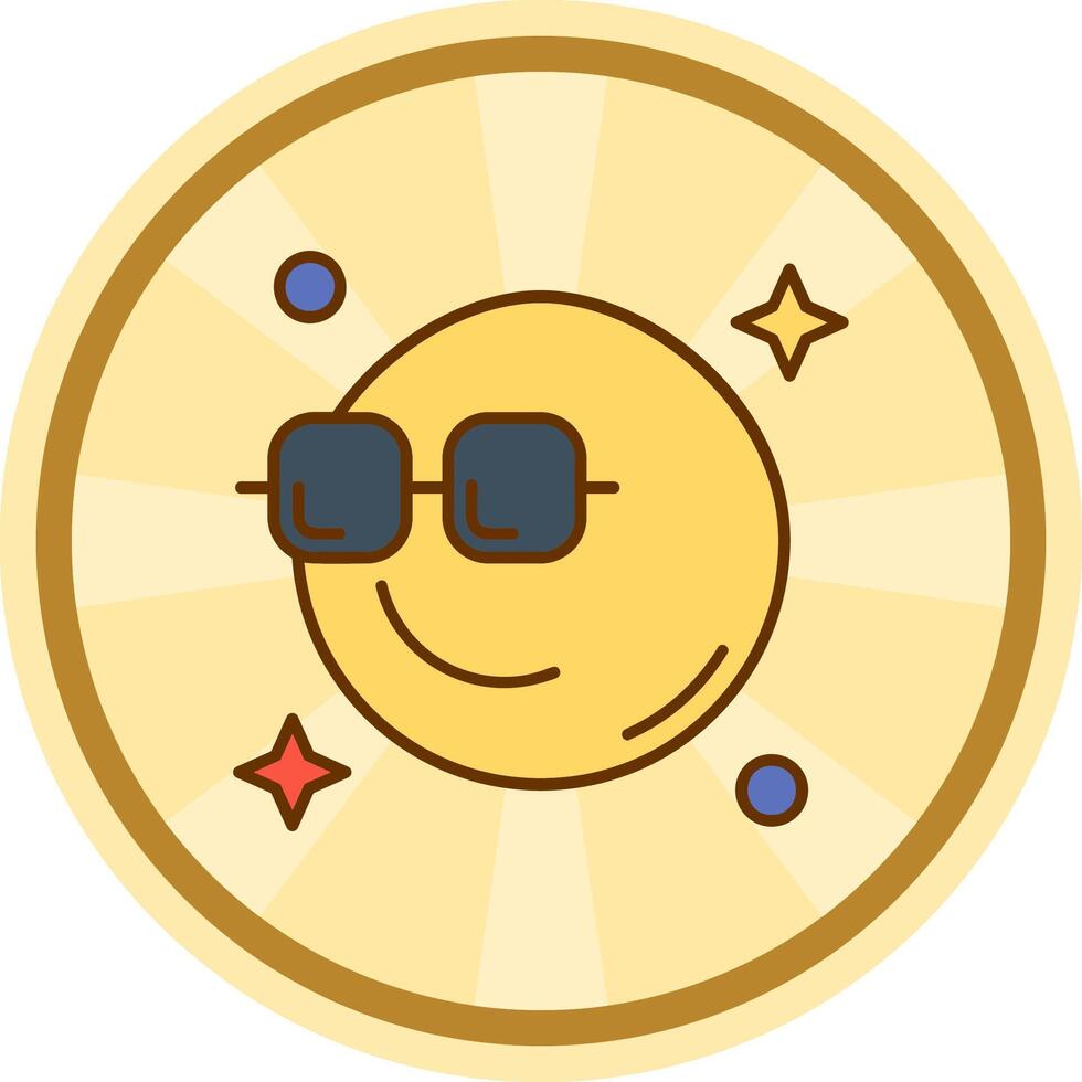 Cool Comic circle Icon vector