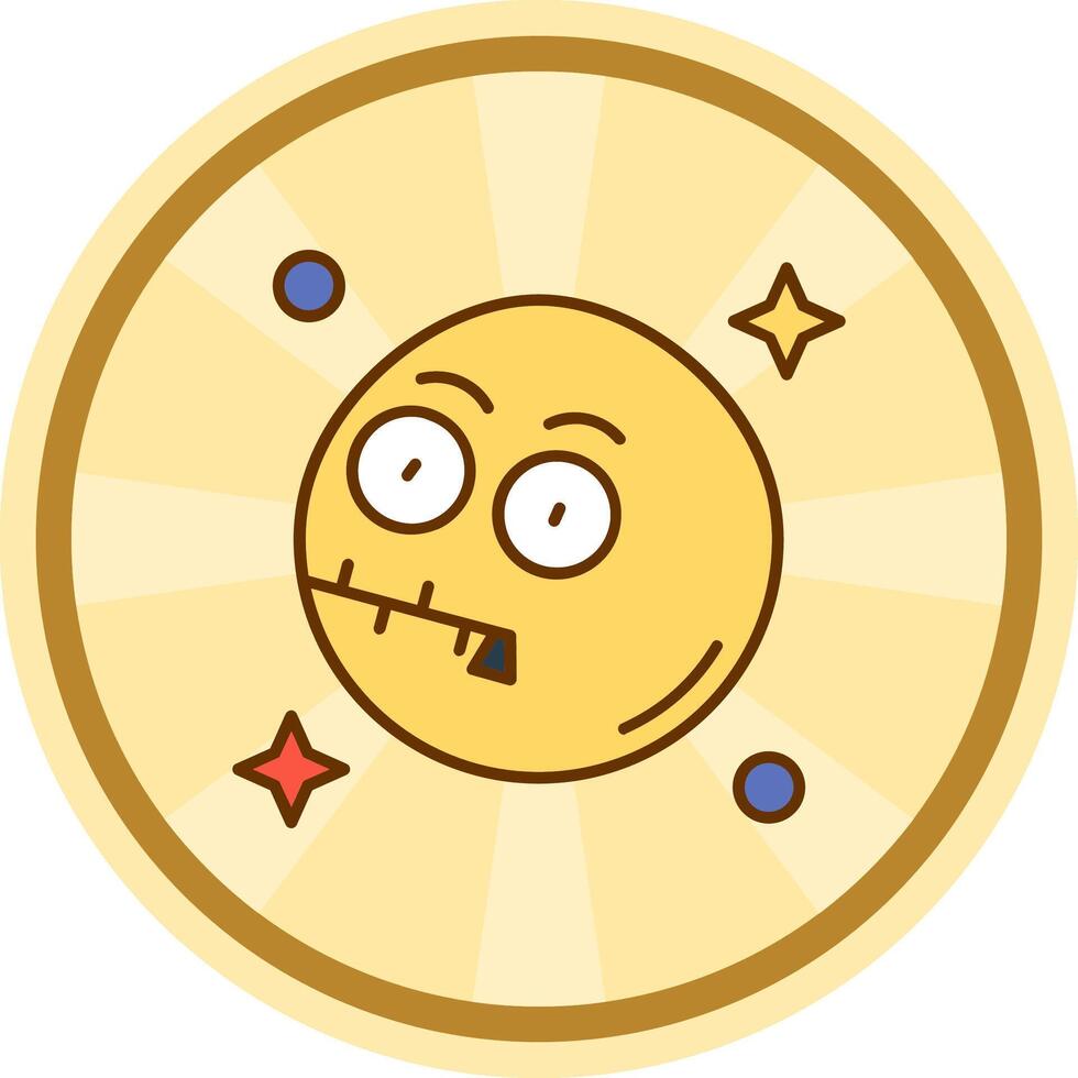 Zipped Comic circle Icon vector