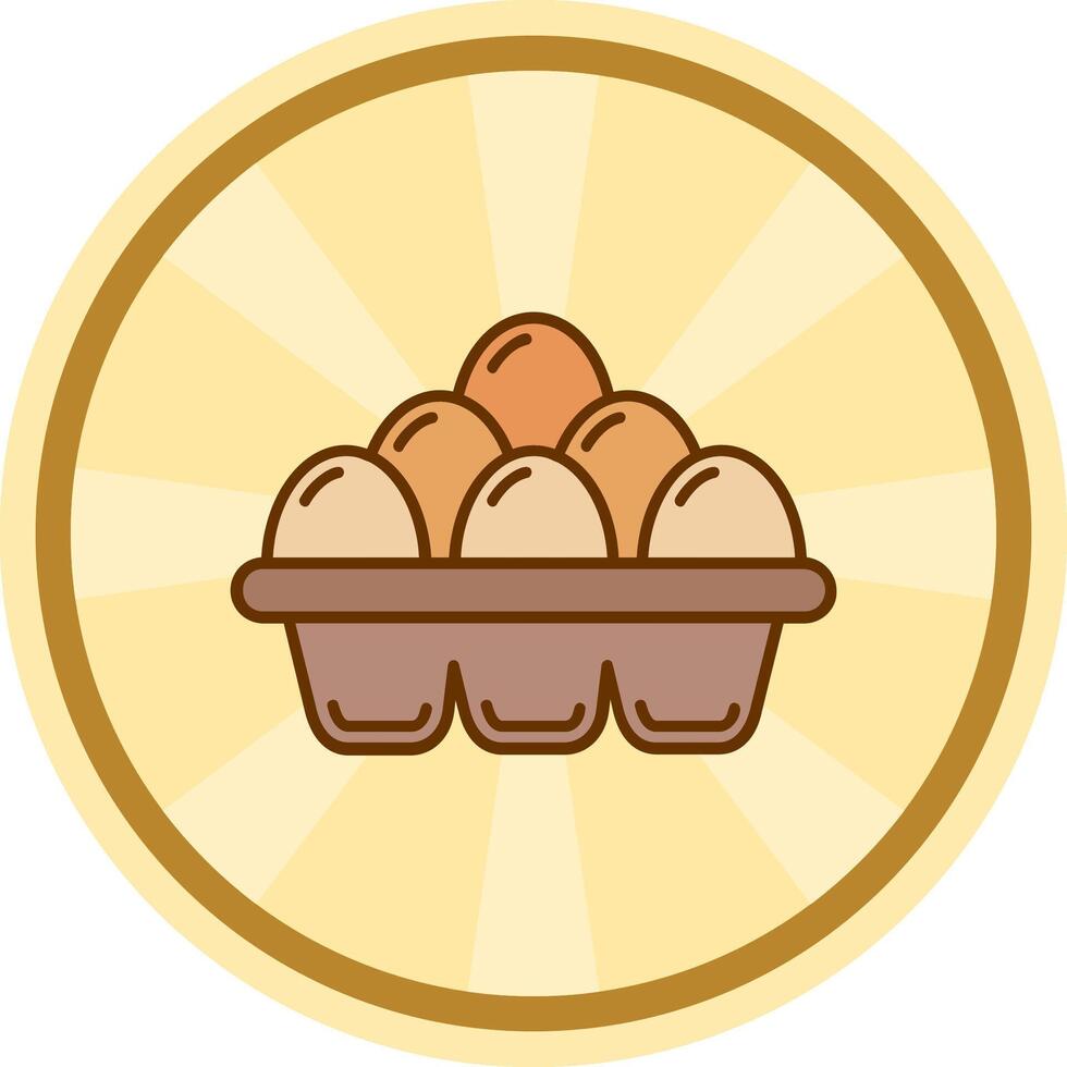 Eggs Comic circle Icon vector