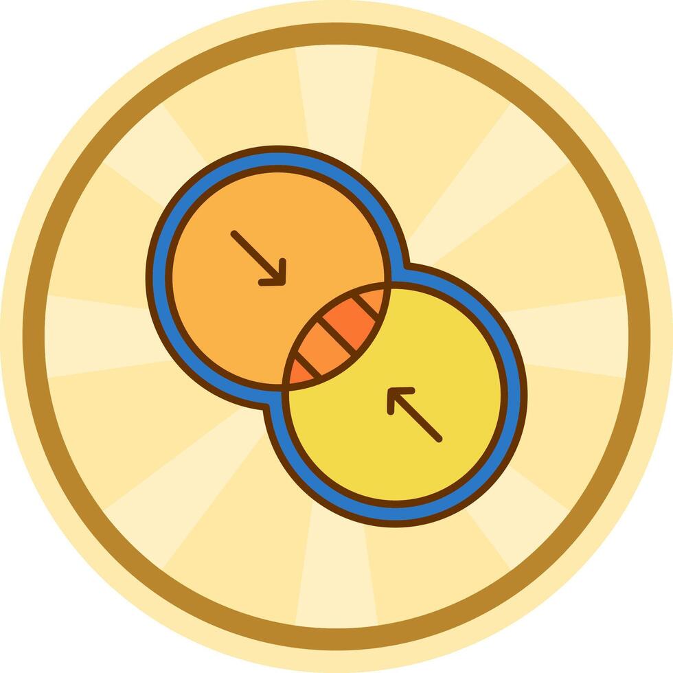 Combine Comic circle Icon vector