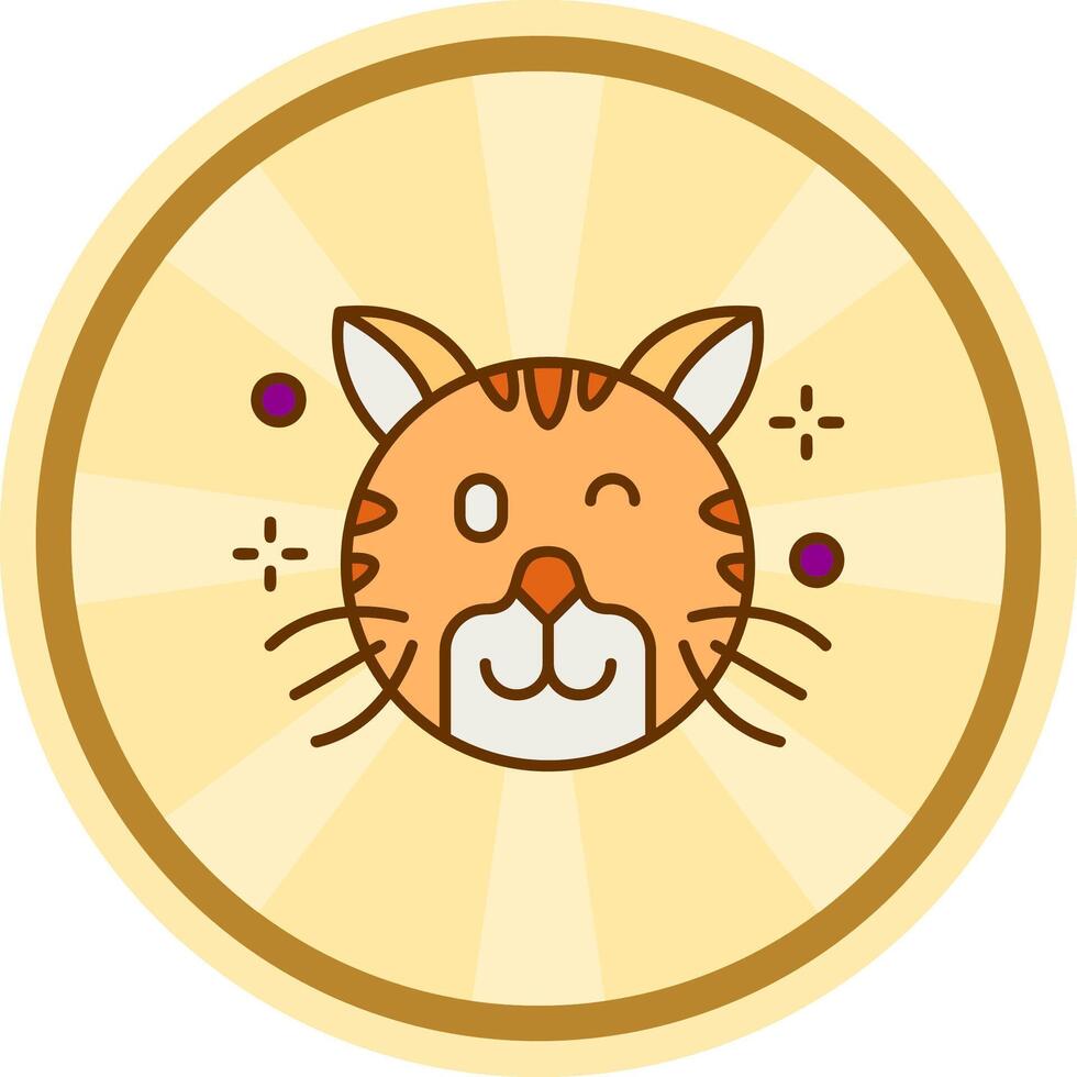 Wink Comic circle Icon vector