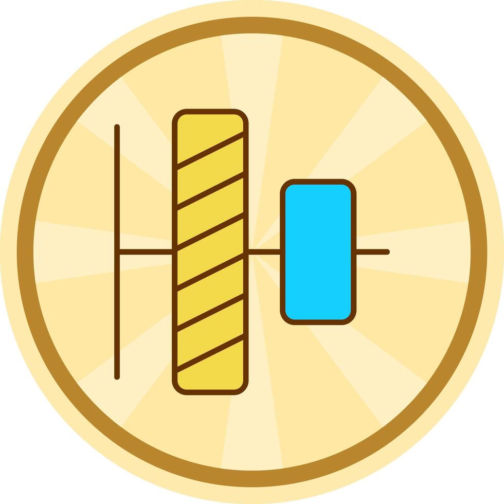 Vertical alignment Comic circle Icon vector