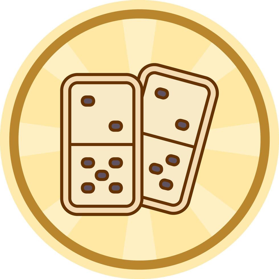 Domino Comic circle Icon vector