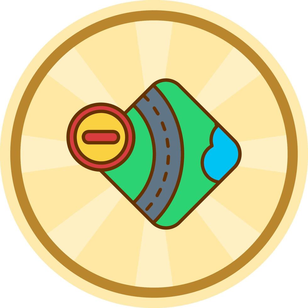Block Comic circle Icon vector