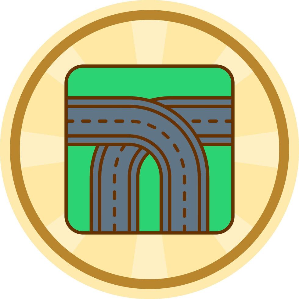 Crossing Comic circle Icon vector