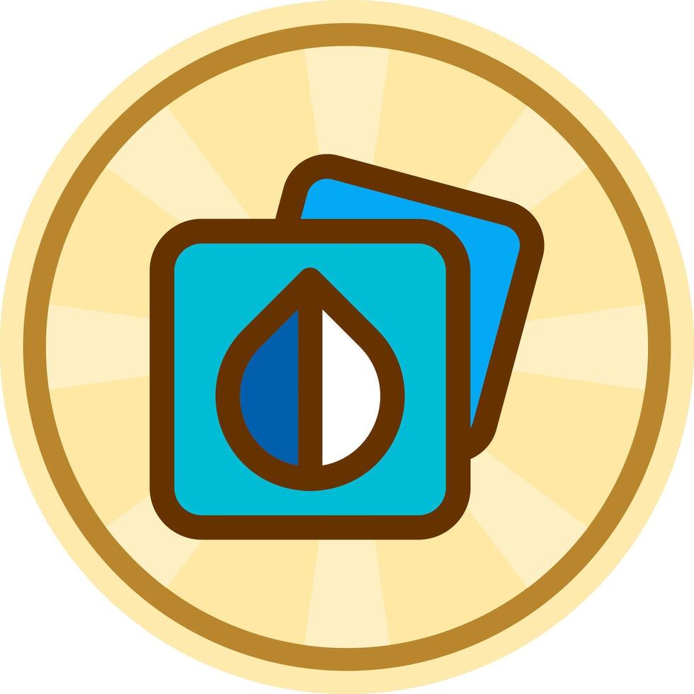 Image saturation Comic circle Icon vector