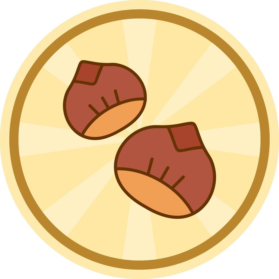 Chestnut Comic circle Icon vector
