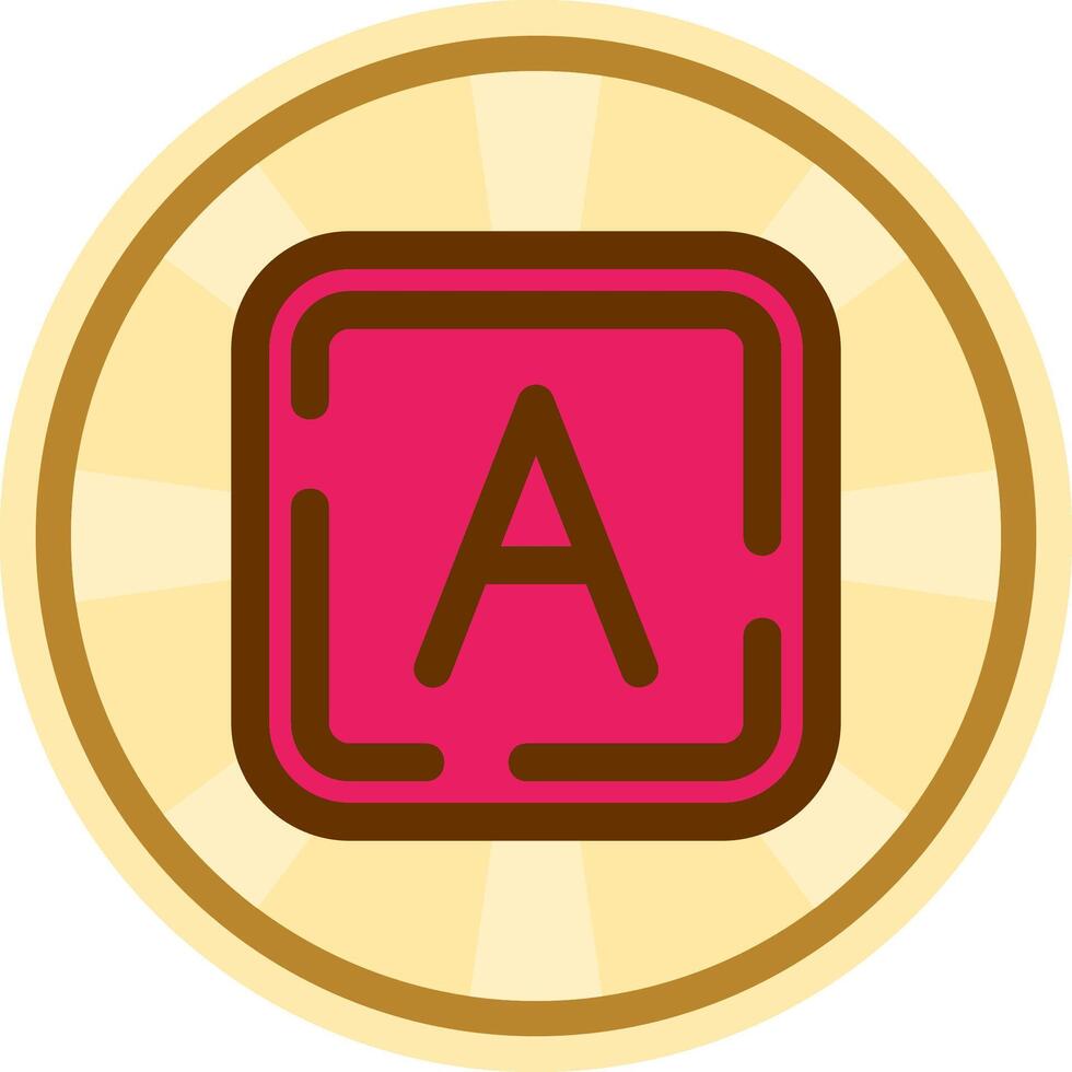 Letter a Comic circle Icon vector